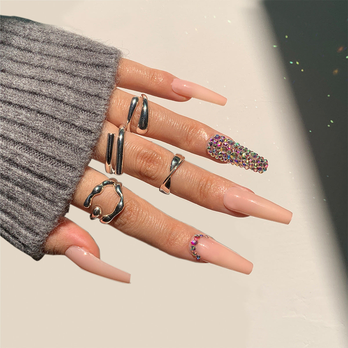 Full Sparkle statement press-on nails