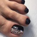 Noir Spark press-on toenails