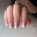 Modern Oblique French square press-on nails
