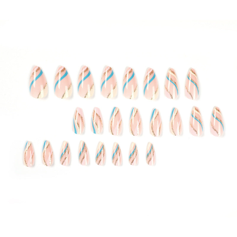 Color Wave multicolor press-on nails