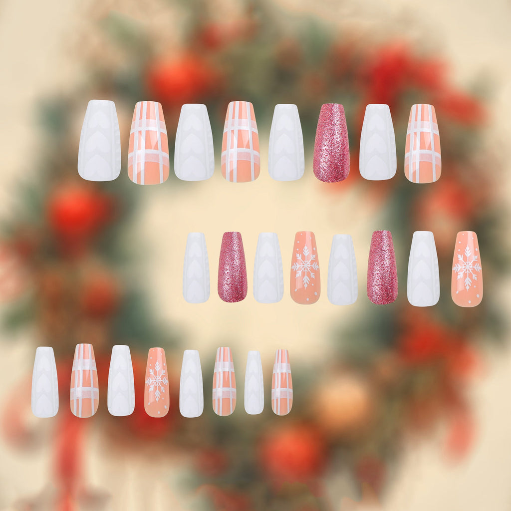 Holiday Sequin Christmas press-on nails