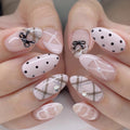 Noir Butterfly Dot press-on nails