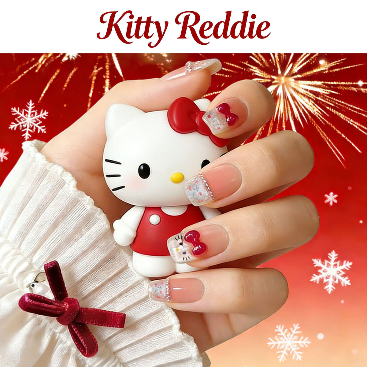 Kawaii Cat French press-on nail collection