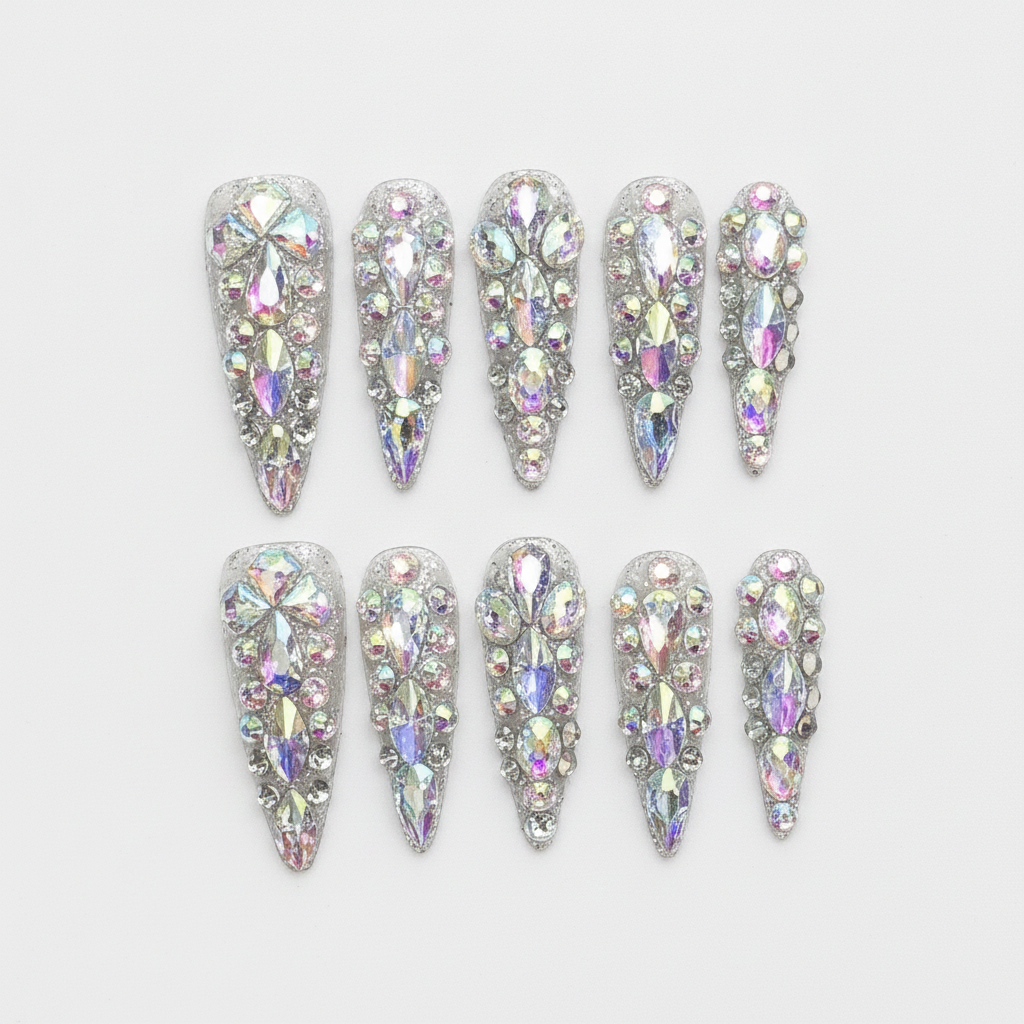 [PRICING HOLD] Cleopatra Crystal Explosion | Luxury Press-On Nails