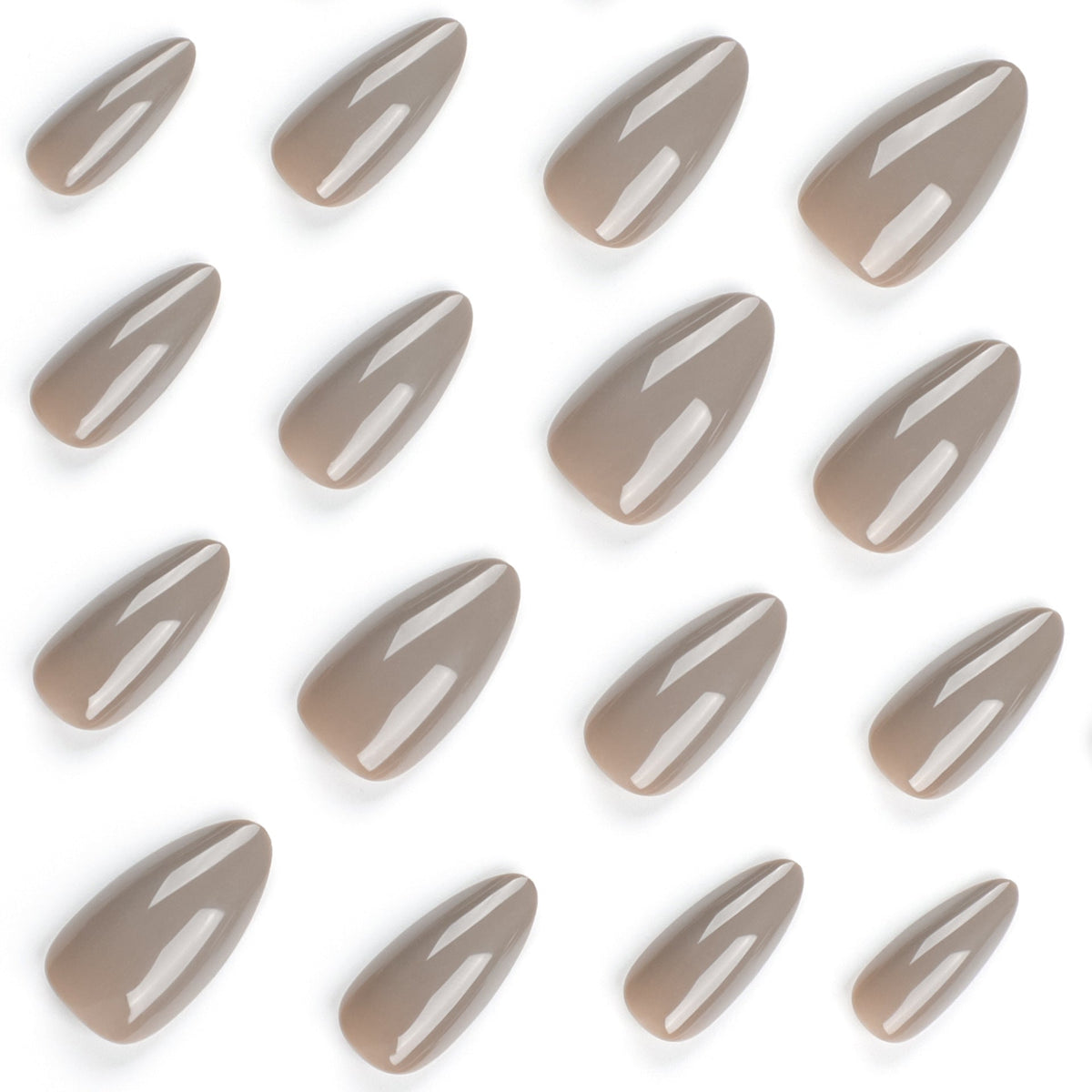 Glossy Solid Color press-on nail collection
