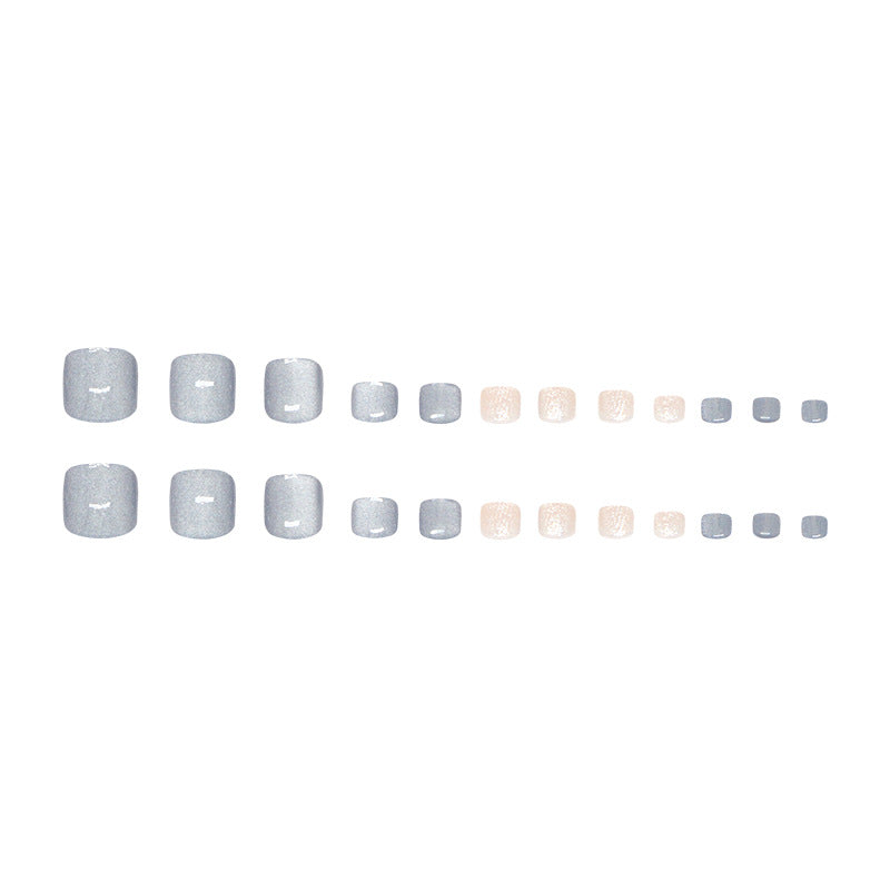 Glacier Cat Eye 24-piece press-on toenail set