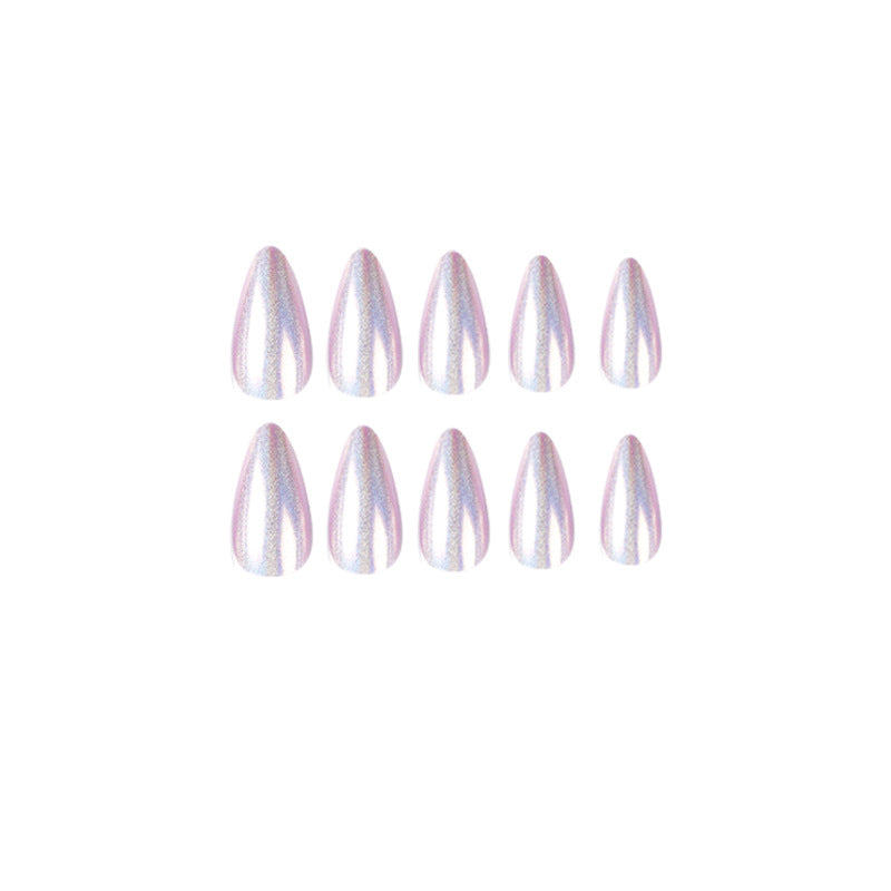 Purple Aurora glitter press-on nails