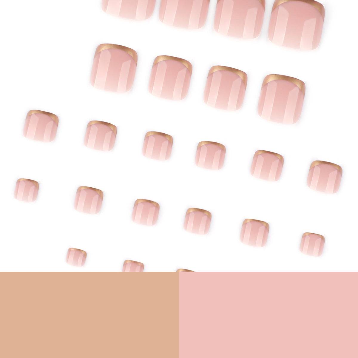 Everyday Square short press-on toenails