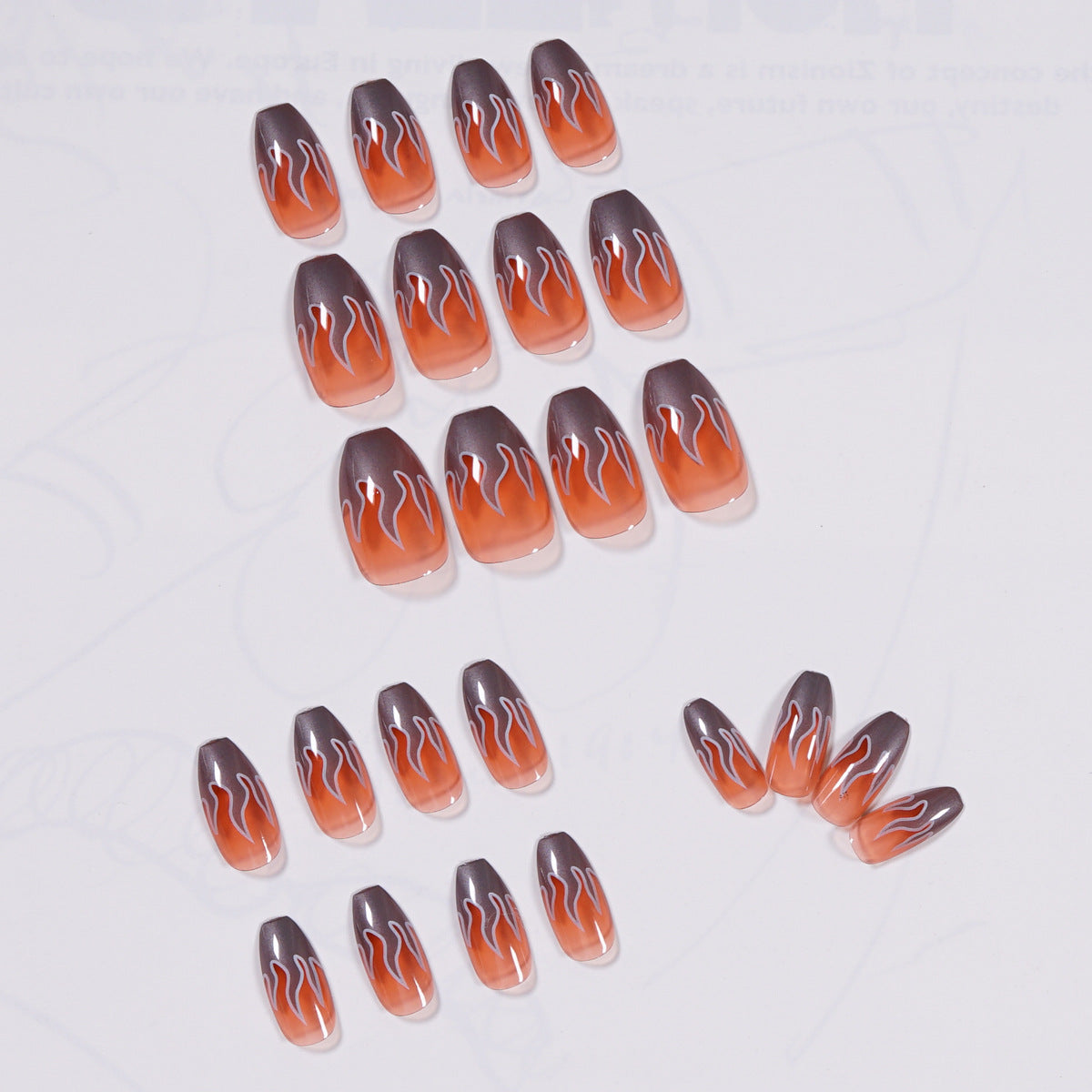 Scarlet Flame press-on nails