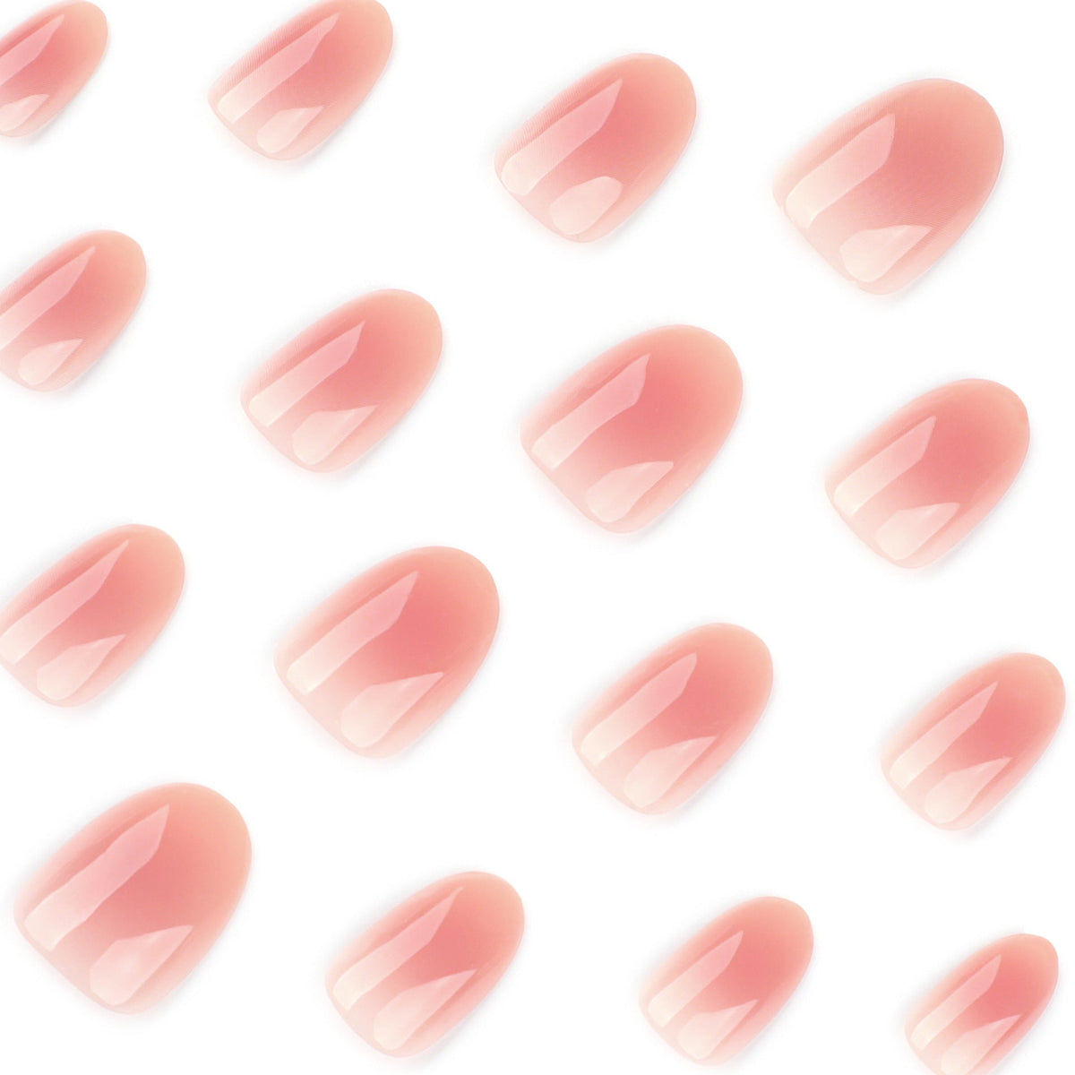 Soft Blush short almond press-on nails