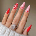 Pink Heart press-on nails