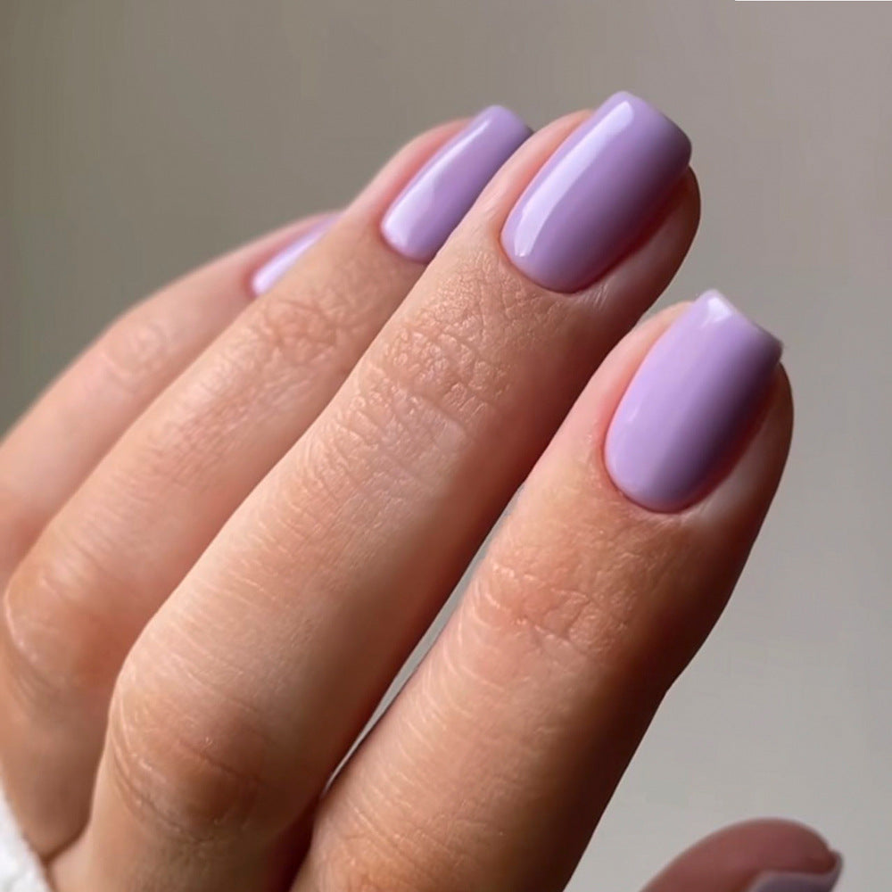 Solid Color Short Square press-on nail collection