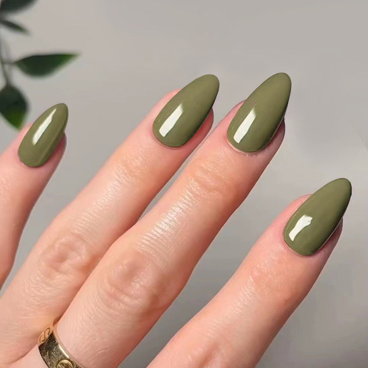 Glossy Solid Color press-on nail collection