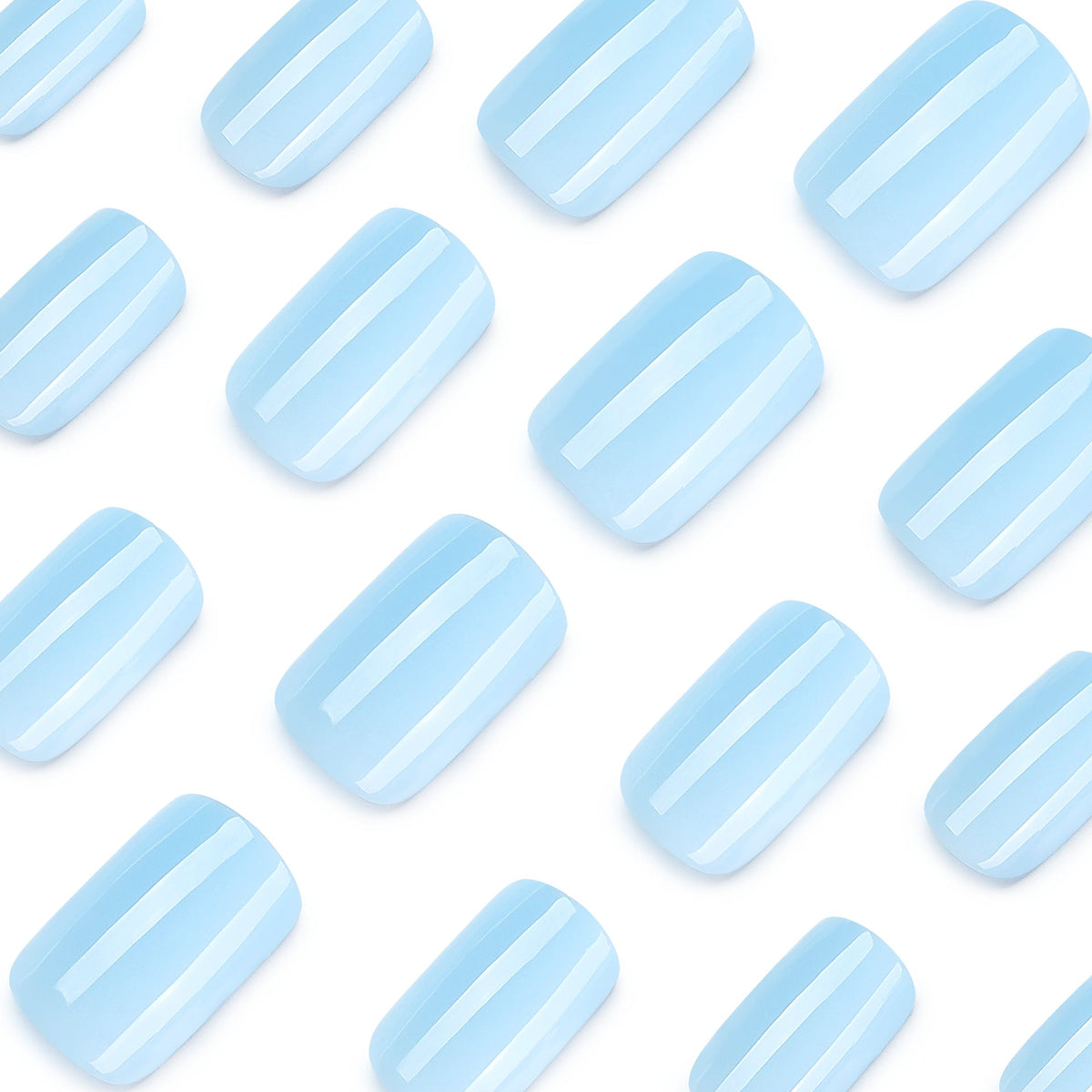 [PRICING/SOURCING HOLD] Solid Blue Square Press-On Nails