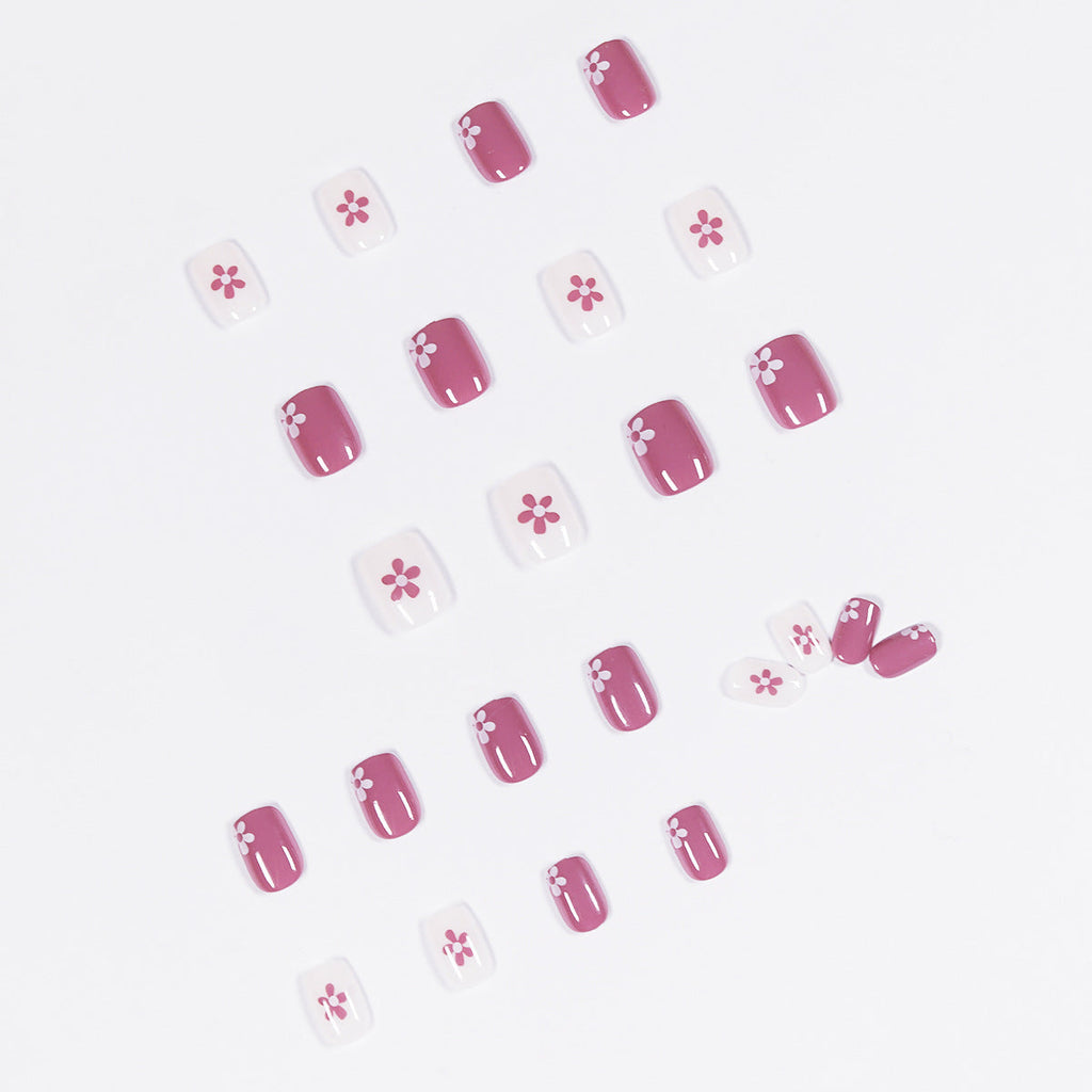 Violet Bloom floral press-on nails, alternate view 2
