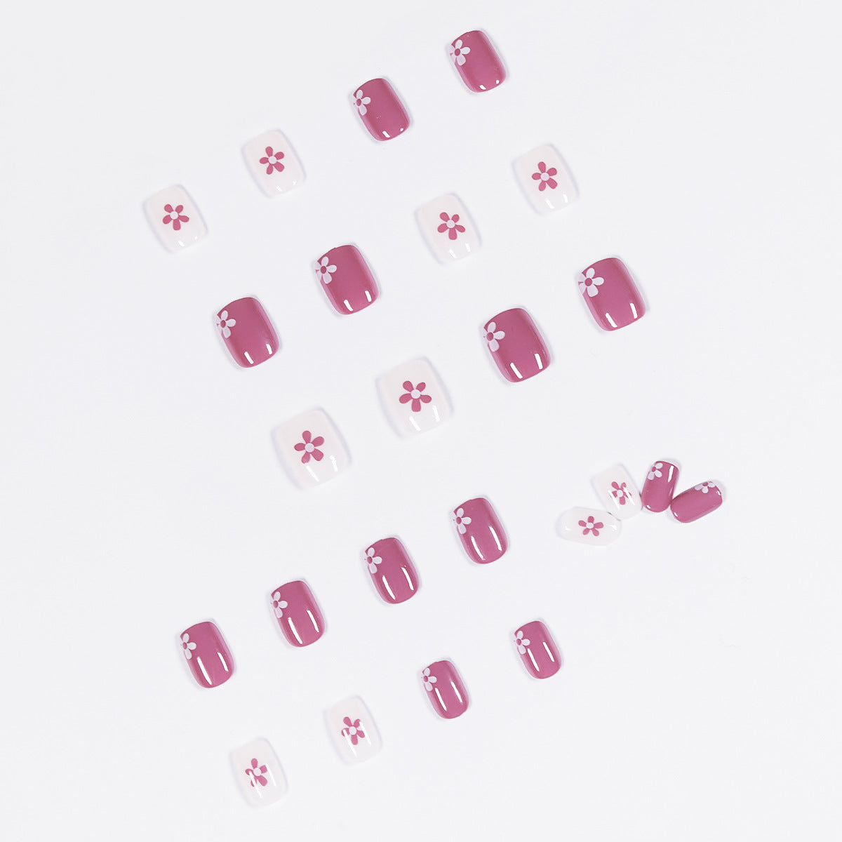 Violet Bloom floral press-on nails, alternate view 2