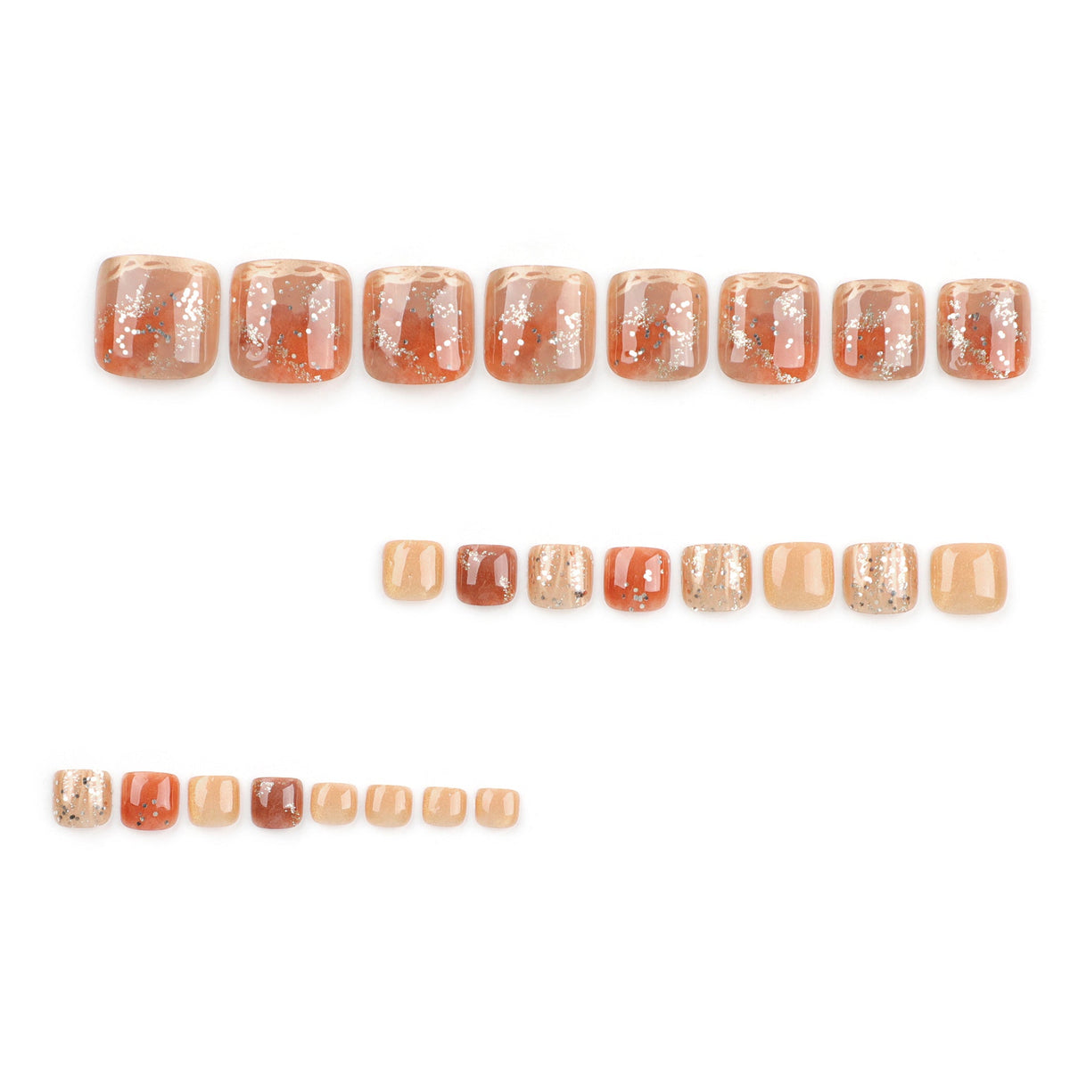 Caramel Cloud press-on toenails