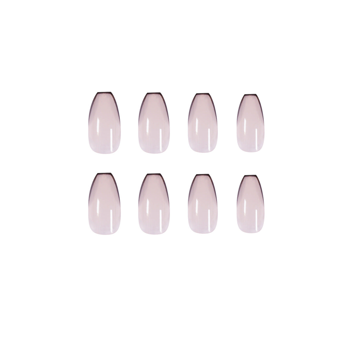 Noir Oblique French short ballet press-on nails