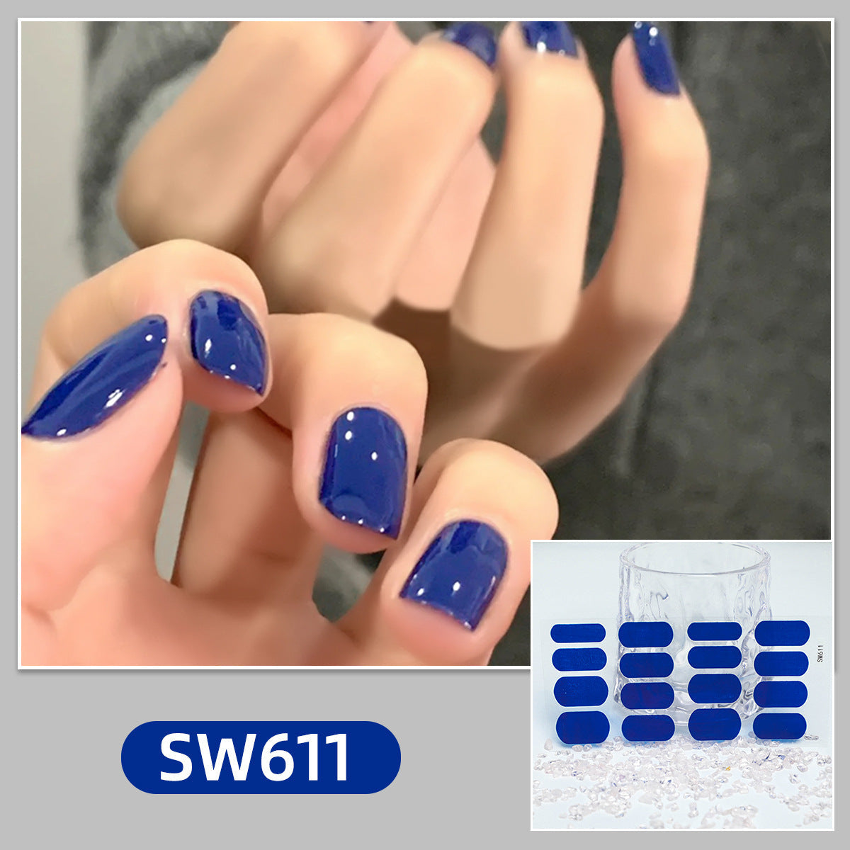 Soft Color gradient and solid nail art stickers