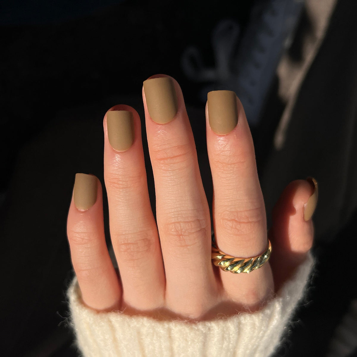 Frosted Solid Square press-on nail collection