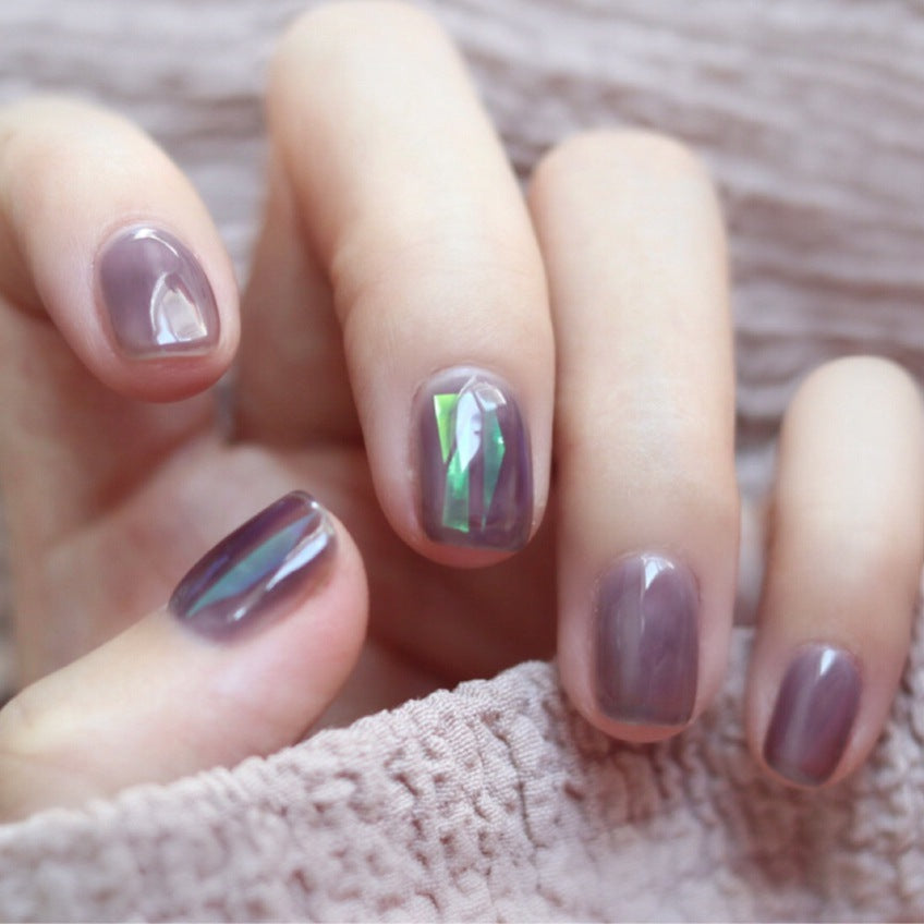 Grape Cellophane purple press-on nails
