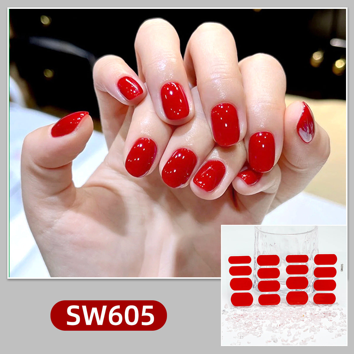 Soft Color gradient and solid nail art stickers