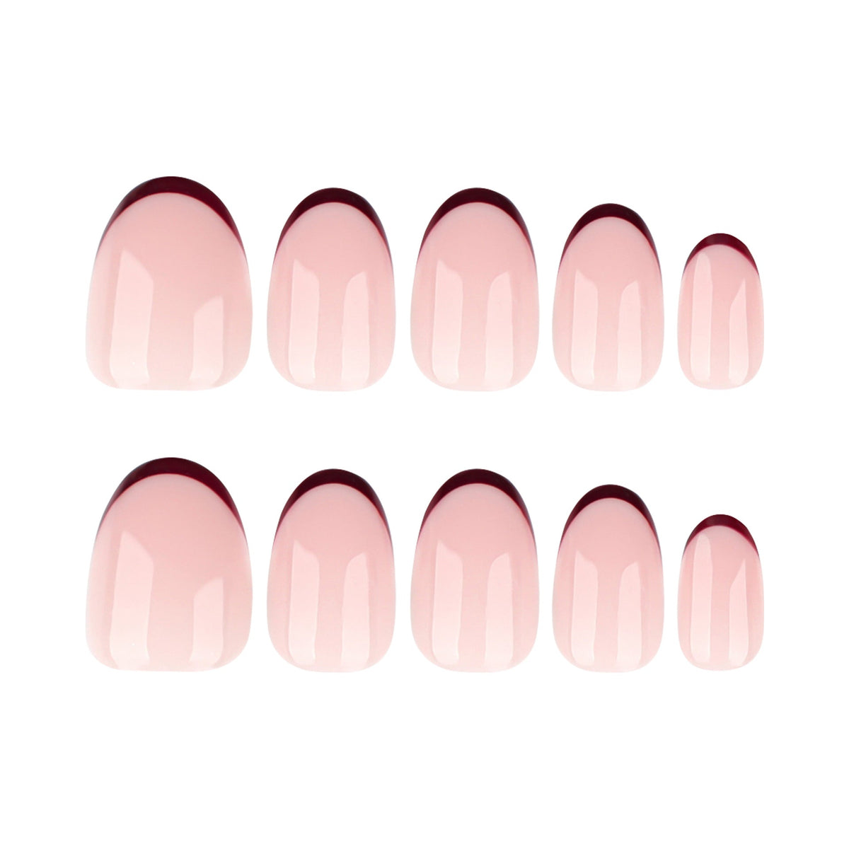 Soft Blush Pearl short oval press-on nails